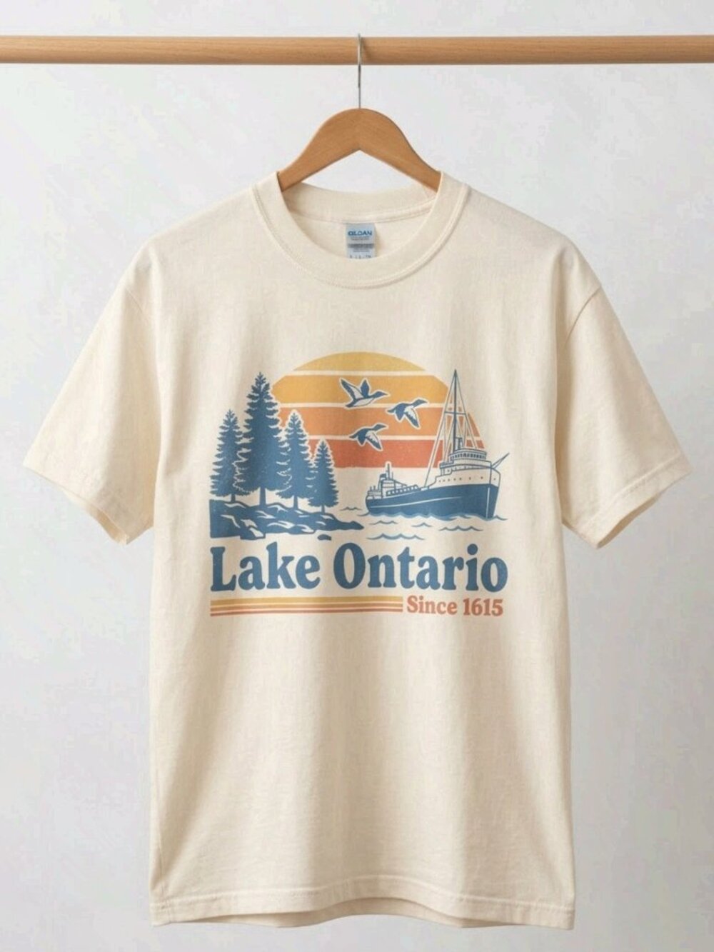 Lake Ontario Shirt Great Lakes Resist Tee Vintage Canada Lake Shirt Reprint
